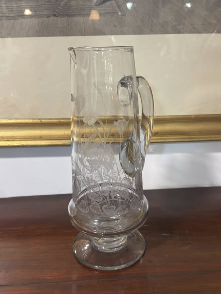 Jarra Vitoriana em Vidro Gravado a Ácido c. 1880