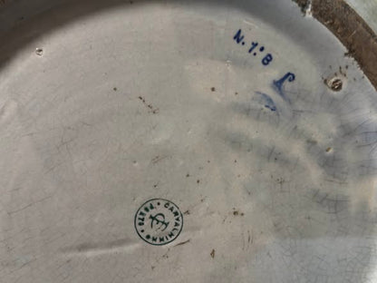 Cachepot Fábrica do Carvalhinho - Faiança Portuguesa com Cruz Heráldica