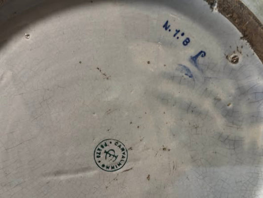 Cachepot Fábrica do Carvalhinho - Faiança Portuguesa com Cruz Heráldica