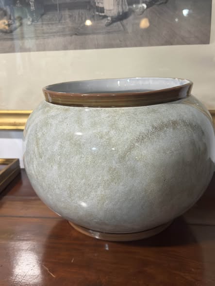 Cachepot Fábrica do Carvalhinho - Faiança Portuguesa com Cruz Heráldica