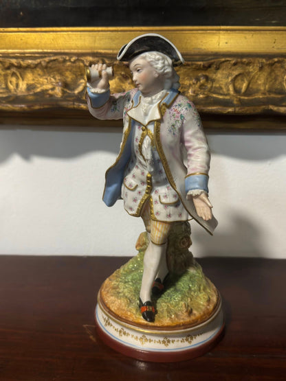 Par de Figuras em Biscuit Vion & Baury - Casal Aristocrata Século XIX