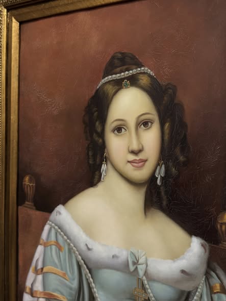 Retrato em Tela - Charlotte von Hagn por Joseph Karl Stieler