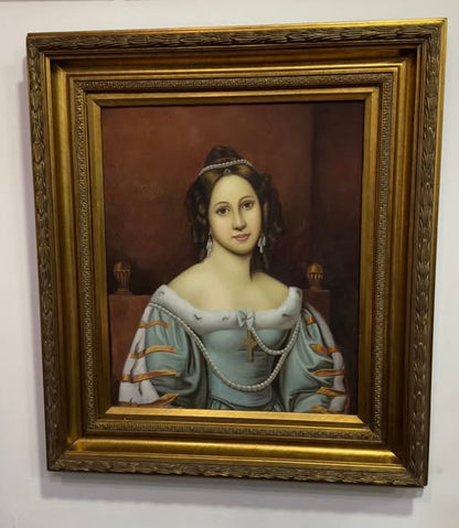 Retrato em Tela - Charlotte von Hagn por Joseph Karl Stieler