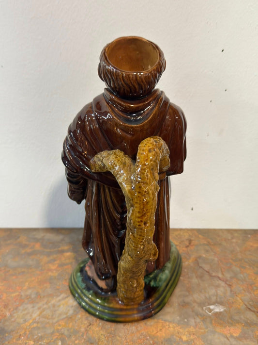 Frade em Faiança das Caldas da Rainha - Jarro Vintage Século XIX/XX