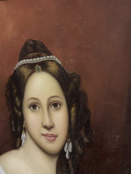 Retrato em Tela - Charlotte von Hagn por Joseph Karl Stieler