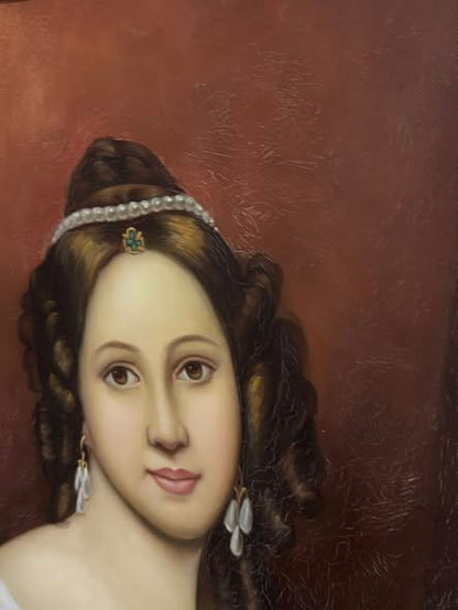 Retrato em Tela - Charlotte von Hagn por Joseph Karl Stieler