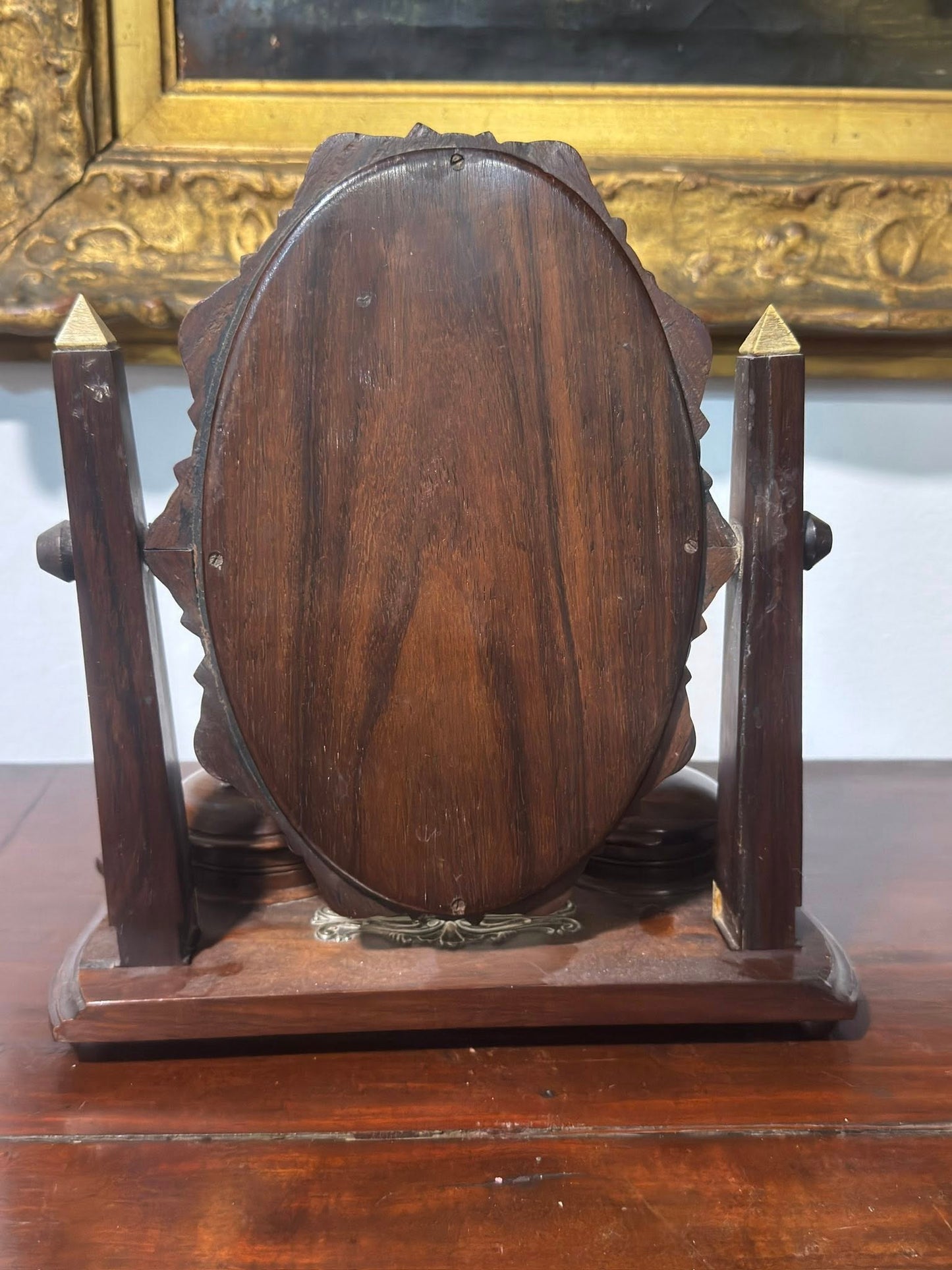 Conjunto de Secretária em Pau-Santo com Aplicações em Prata - Século XIX/XX