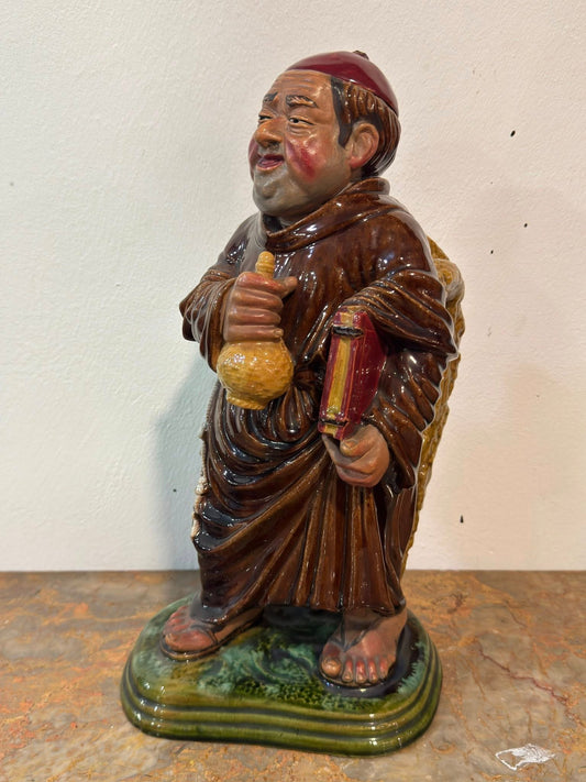 Frade em Faiança das Caldas da Rainha - Jarro Vintage Século XIX/XX