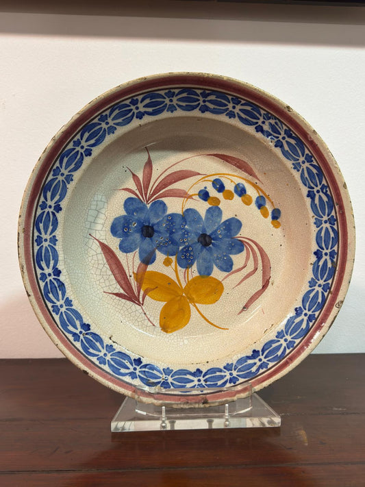 Prato Antíguo em Faiança Portuguesa Séc. XIX - Gaia ou Fervença