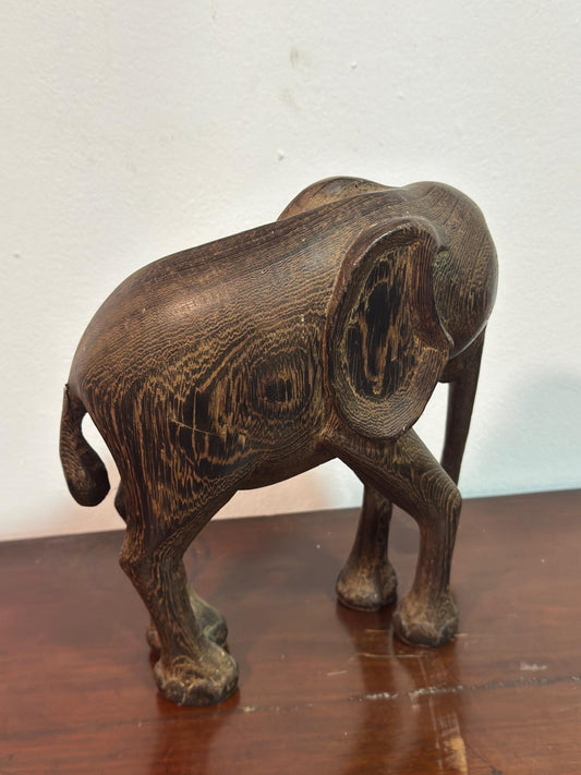 Escultura de Elefante em Pau-Ferro (Ironwood) - Arte Africana do Zimbabué