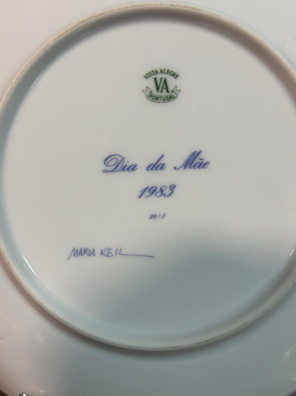 Prato Colecionável Vista Alegre "Dia da Mãe" 1989 - Maria Keil