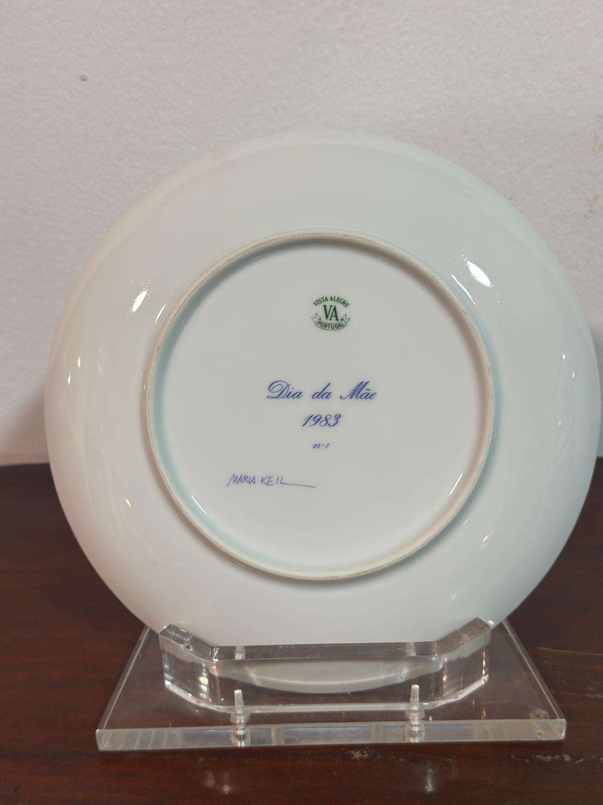 Prato Colecionável Vista Alegre "Dia da Mãe" 1989 - Maria Keil