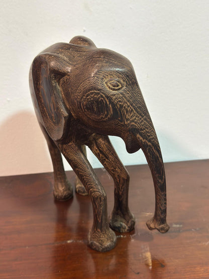 Escultura de Elefante em Pau-Ferro (Ironwood) - Arte Africana do Zimbabué