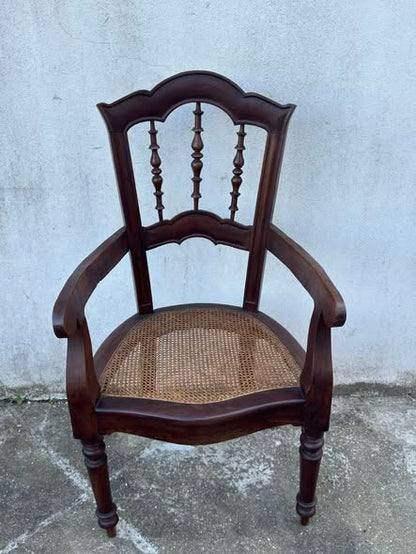 Victorian Armchair with Cane Seat