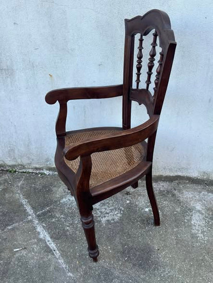 Victorian Armchair with Cane Seat
