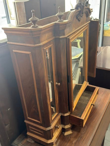 Important Table Dressing Table with Mirror and Drawers – 19th Century