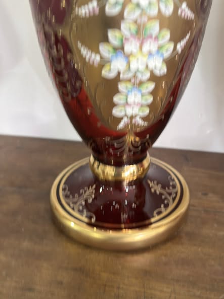 Par de Vasos de Aparato “Tre Fuochi” — Murano, c. 1950–1960