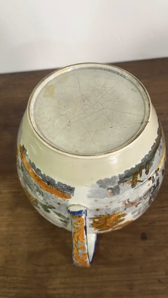 Jarro Mason's Patent Ironstone — Padrão "Double Landscape" / Chinoiserie, C. 1840