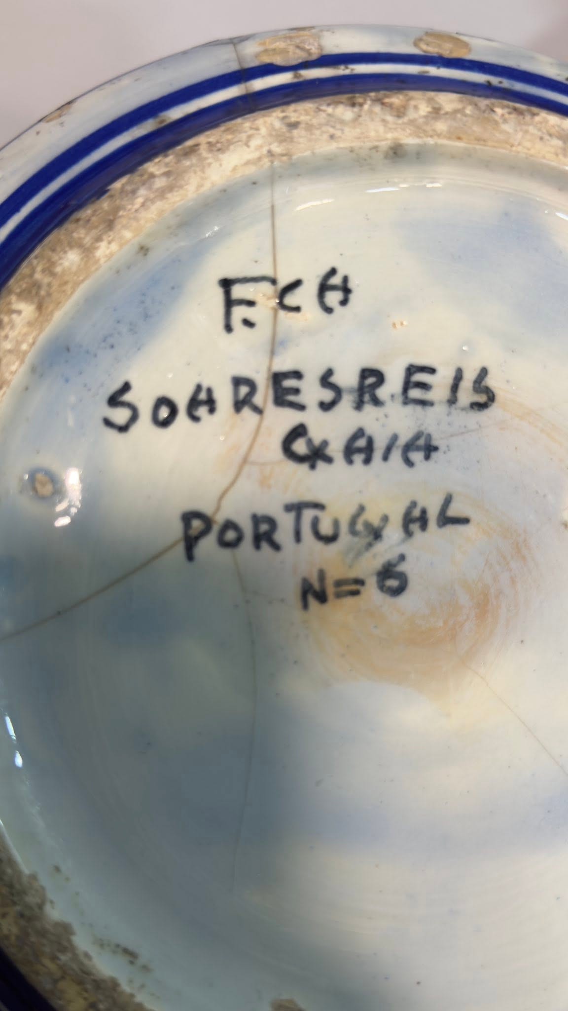 Pote / Floreira Vintage em Faiãnça — Fábrica Soares dos Reis, Gaia