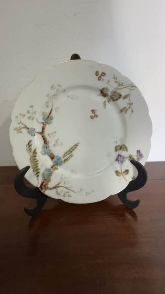 Prato Decorativo em Porcelana de Limoges — CFH/GDM Charles Field Haviland — Circa 1882–1890