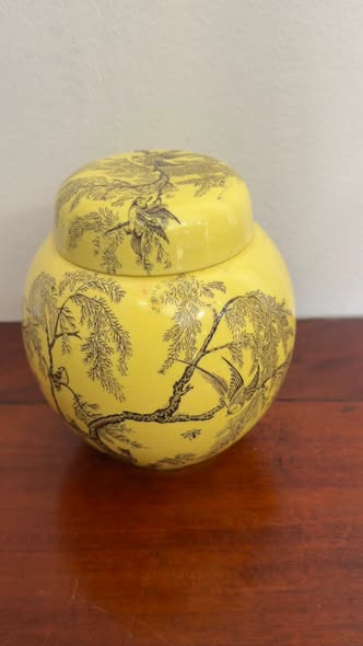 Pote de Chá / Ginger Jar Mason's Ironstone para Twinings — Estilo Chinoiserie — Séc. XX