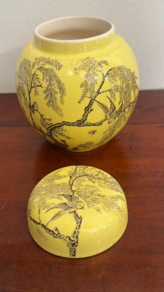 Pote de Chá / Ginger Jar Mason's Ironstone para Twinings — Estilo Chinoiserie — Séc. XX