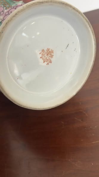 Antigo Jarrão de Aparato em Porcelana Chinesa Família Rosa – Jingdezhen (40 cm)