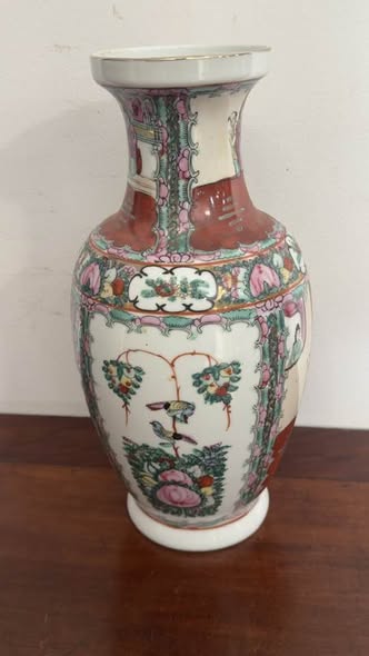 Antigo Jarrão de Aparato em Porcelana Chinesa Família Rosa – Jingdezhen (40 cm)