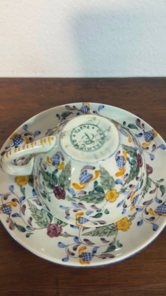 Conjunto de 6 Chávenas de Café e Pires - Fábrica do Carvalhinho (Porto)