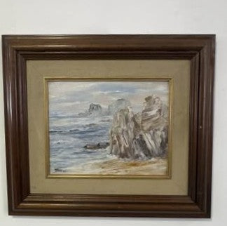 Óleo sobre Tela "Marinha" – C. Teixeira (Séc. XX)