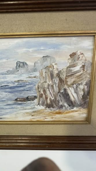 Óleo sobre Tela "Marinha" – C. Teixeira (Séc. XX)