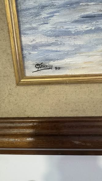 Óleo sobre Tela "Marinha" – C. Teixeira (Séc. XX)