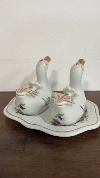 Galheteiro “Patos” Completo em Porcelana Vista Alegre (1980-1992)