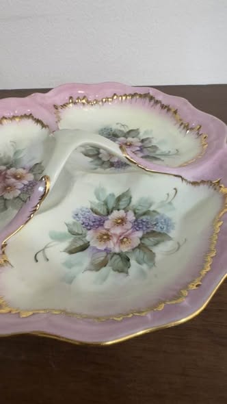 Prato de Doces Triplo em Porcelana Pintado à Mão (1997)