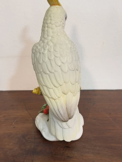 Escultura Cacatua "Américo" em Porcelana Biscuit Vista Alegre
