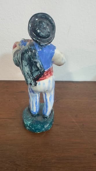 Estatueta Acordeonista Figurado de Barcelos - Base artesanal lisa