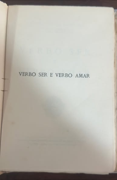 Livro Antigo "Verbo Ser e Verbo Amar" - António Corrêa d'Oliveira (Aillaud & Bertrand)