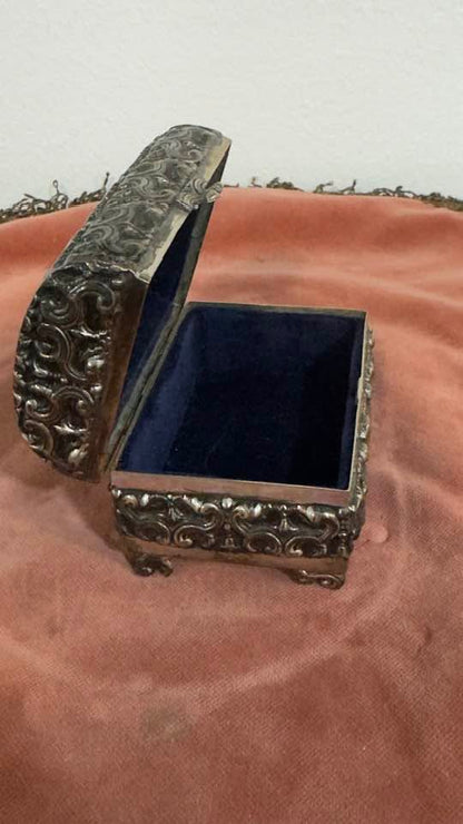 Antigo Guarda-Jóias Estilo Arca Barroca em Prata de Lei 925 – Contraste do Porto