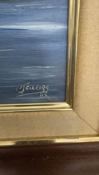 Pintura Original a Óleo "Marinha" (1985) - Teixeira