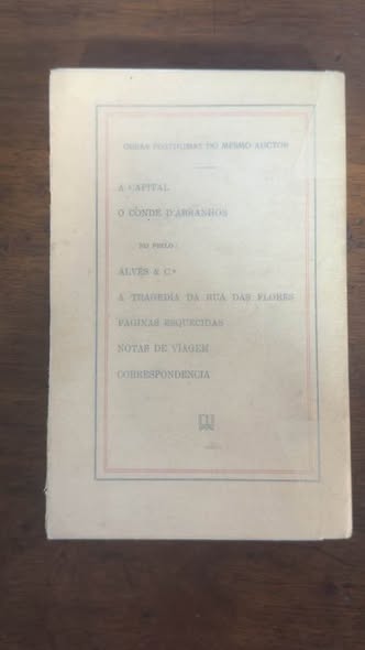 Livro Antigo "O Conde d'Abranhos" (1925) - 1.ª Edição Eça de Queiroz