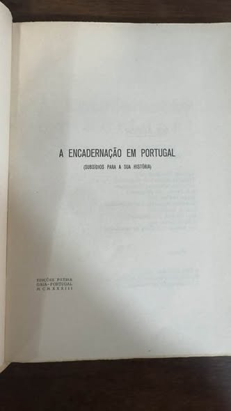 Livro "A Encadernação em Portugal" de Matias Lima – Rara 1.ª Edição (1933)