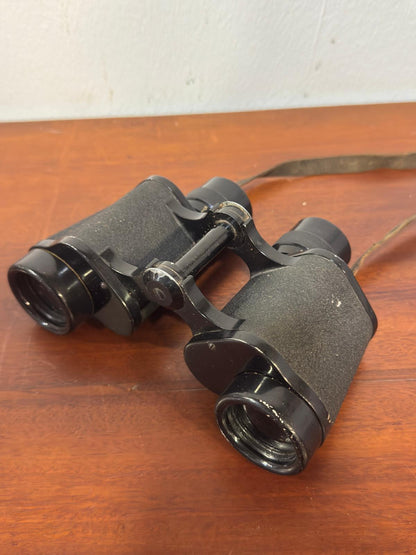 Binóculos Vintage 8x30 com Estojo em Couro - Conjunto Completo de Época