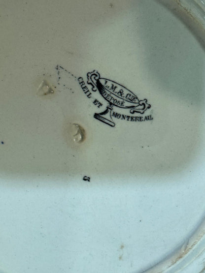 Prato Francês Transferware Rigolades Nº6 - Cena Doméstica Humorística Século XIX