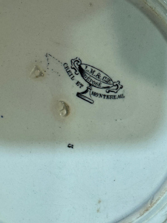 Prato Francês Transferware Rigolades Nº6 - Cena Doméstica Humorística Século XIX