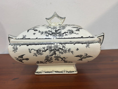 Terrina Faiança Crab Blossom 1883 - Grove & Stark / Gerbing & Stephan