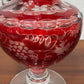 Licoreira em Cristal Vermelho – Estilo Baccarat Harcourt