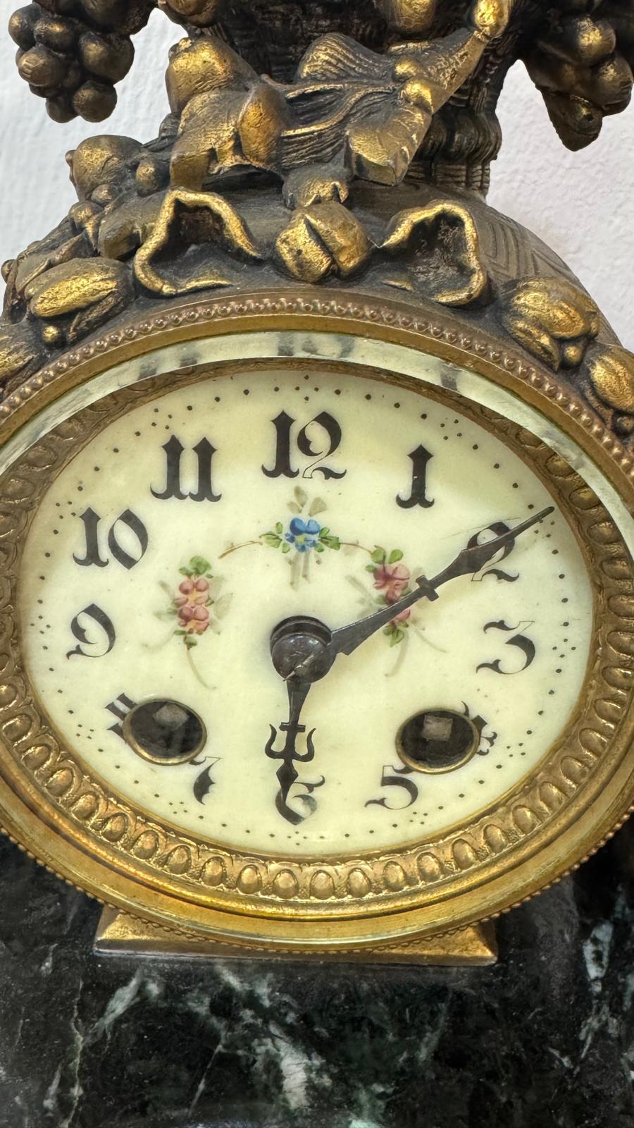 Table Clock Art Bronze – Classic Sculpture