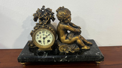 Table Clock Art Bronze – Classic Sculpture