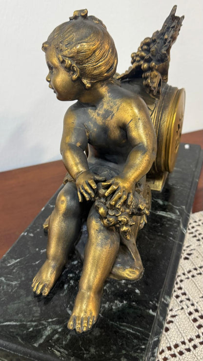 Table Clock Art Bronze – Classic Sculpture