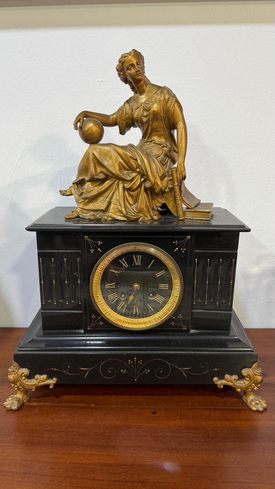 Antique French Fireplace Clock – 19th Century